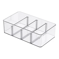 Clear Storage Bin with Dividers by Simply Tidy™