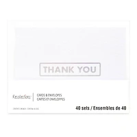 Embossed Thank You Cards & Envelopes by Recollections™, 5.5" x 4.2"
