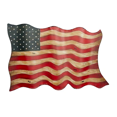 Metal Vintage American Flag Wall Decor