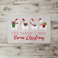 Merry Llama Christmas Floor Mat