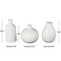 White Ceramic Minimal Ceramic Vase Set