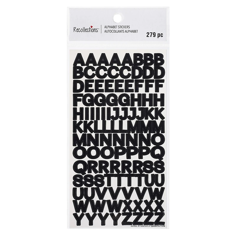 12 Packs: 2 ct. (24 total) Small Block Alphabet Stickers by Recollections™