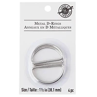 Loops & Threads™ Metal D-Rings, 1 1/2"