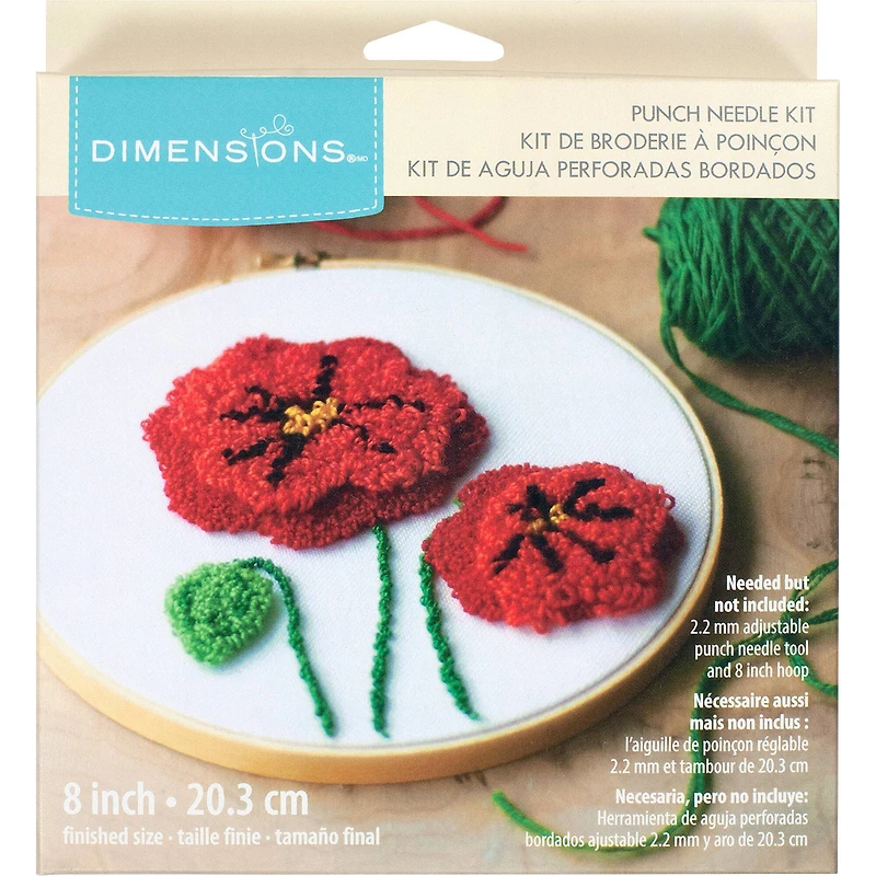 Dimensions® Poppies Punch Needle Kit
