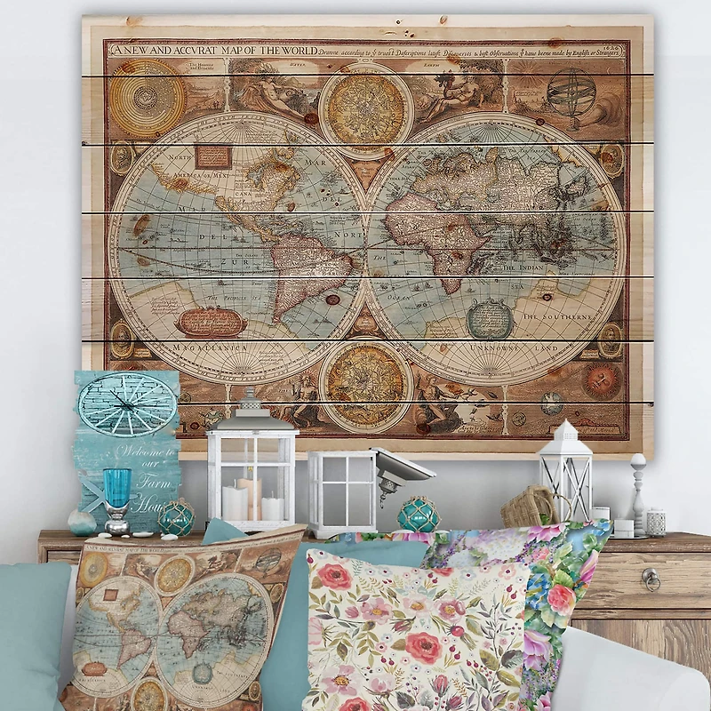 Designart - Ancient Map of The World VIII