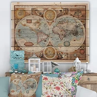 Designart - Ancient Map of The World VIII