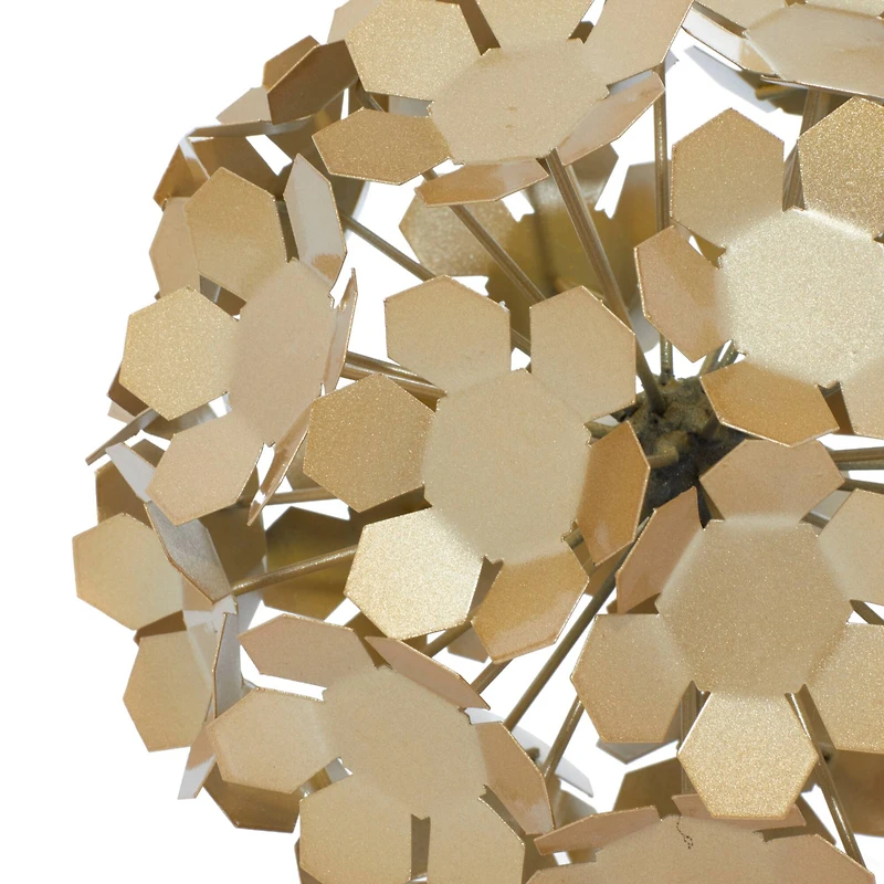 9" Gold Metal Contemporary Geometric Sculpture