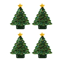 8.75" Ceramic Nostalgic Tree Plates, 4ct.