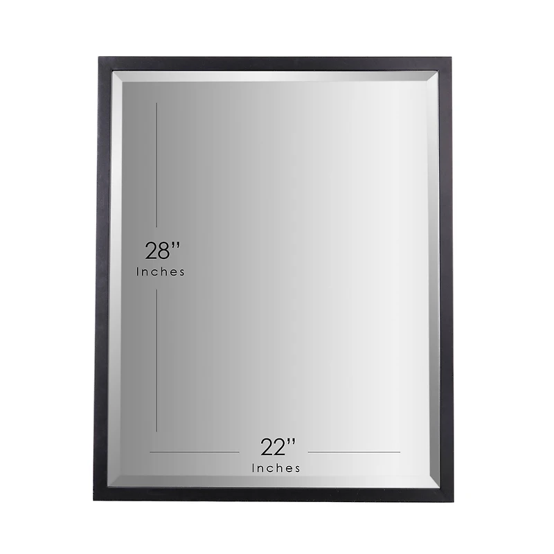 Head West Metal Framed Beveled Edge Rectangular Vanity Wall Mirror