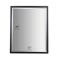 Head West Metal Framed Beveled Edge Rectangular Vanity Wall Mirror