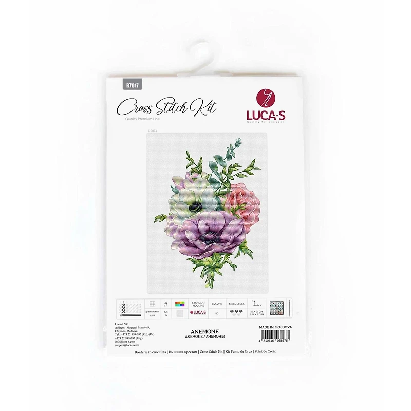 Luca-S Anemone Counted Cross Stitch Kit