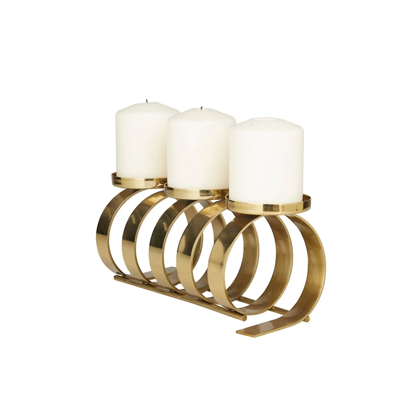 12" Gold Contemporary Candle Holder