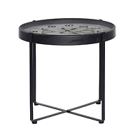 24" Black Iron Farmhouse Accent Table
