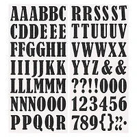 12 Packs: 91 ct. (1092 total) Glittered Black Foam Alphabet Stickers by Recollections™