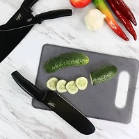 Gibson Home® Edge Craft Nonstick Stainless Steel Cutlery Set with Cutting Board