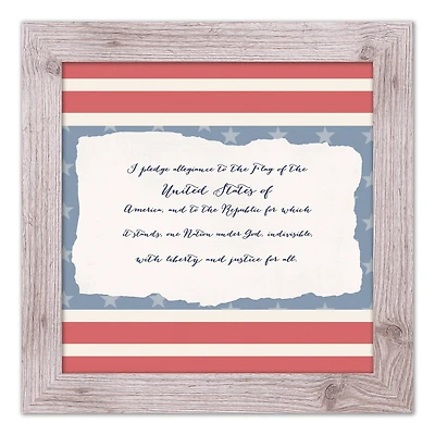 Pledge of Allegiance Western White Framed Print
