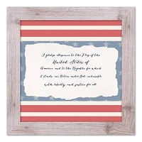 Pledge of Allegiance Western White Framed Print