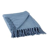 DII® Stonewash Blue Solid Ribbed Throw