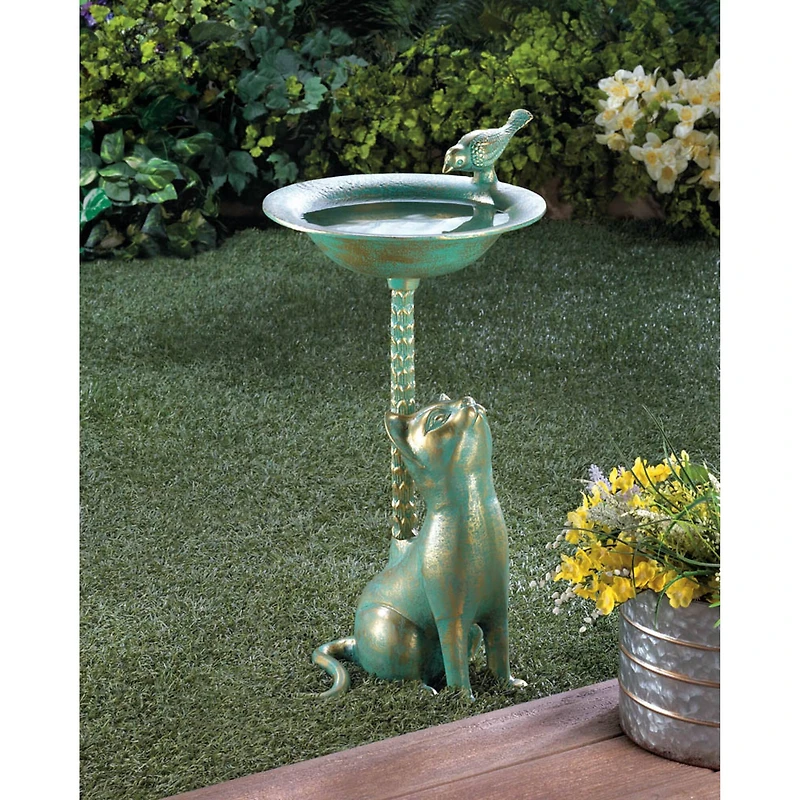 21'' Cat Birdbath