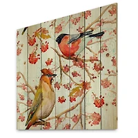 Designart - Two Birds On Branches During Autumn