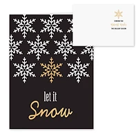 Hortense B. Hewitt Co. Black and Faux Gold Holiday Cards