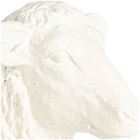 Hello Honey® 6.75" Long White Pastoral Elegance Sheep Taper Candle Holder