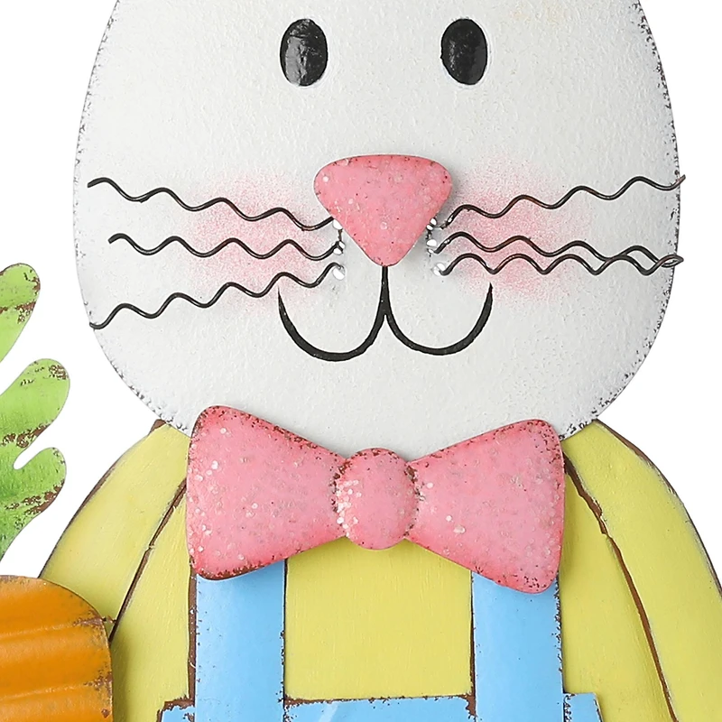 Glitzhome® 36" Easter Bunny Boy Metal Décor