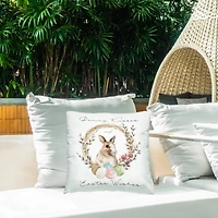 Stupell Industries Bunny Kisses Easter Wishes Outdoor Printed Pillow