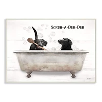 Stupell Industries Scrub a Dub Dub Quote Family Pet Dog Bath Wall Plaque