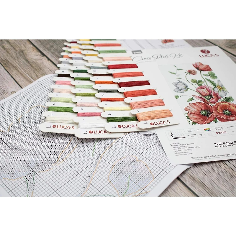 Luca-S The Field Poppies Counted Cross Stitch Kit