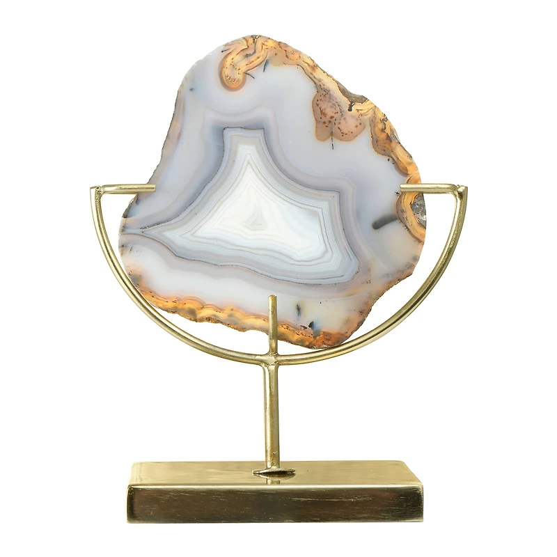 Hello Honey® 7" Natural Brown Agate on Stand