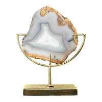 Hello Honey® 7" Natural Brown Agate on Stand