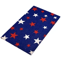 Patriotic Red, White & Blue Star Outdoor Doormat