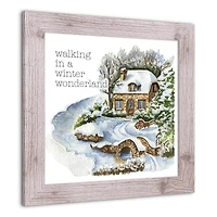 Walking in a Winter Wonderland Western White Framed Print