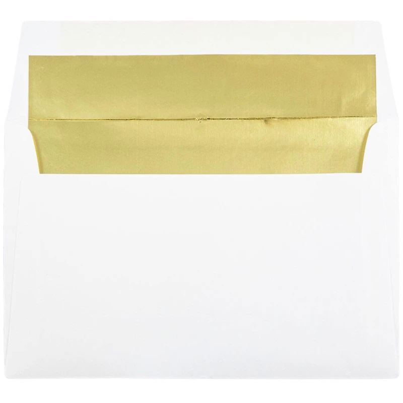 JAM Paper A9 Gold Foil Lined Invitation Envelopes