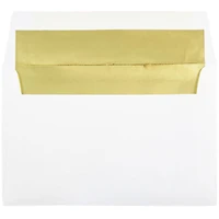 JAM Paper A9 Gold Foil Lined Invitation Envelopes