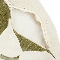 Hello Honey® Green & Natural Abstract Design Cotton Slub Pillow