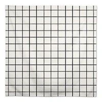 Gray On Cream Grid 58x58 Tablecloth