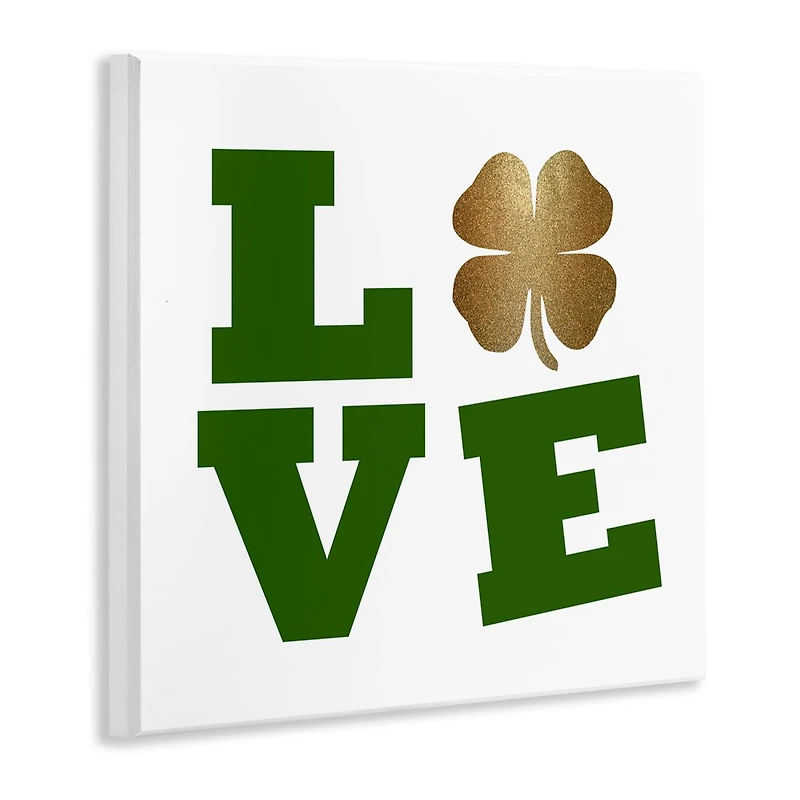 Stupell Industries St Patrick's Day Clover Love Wall Plaque Art