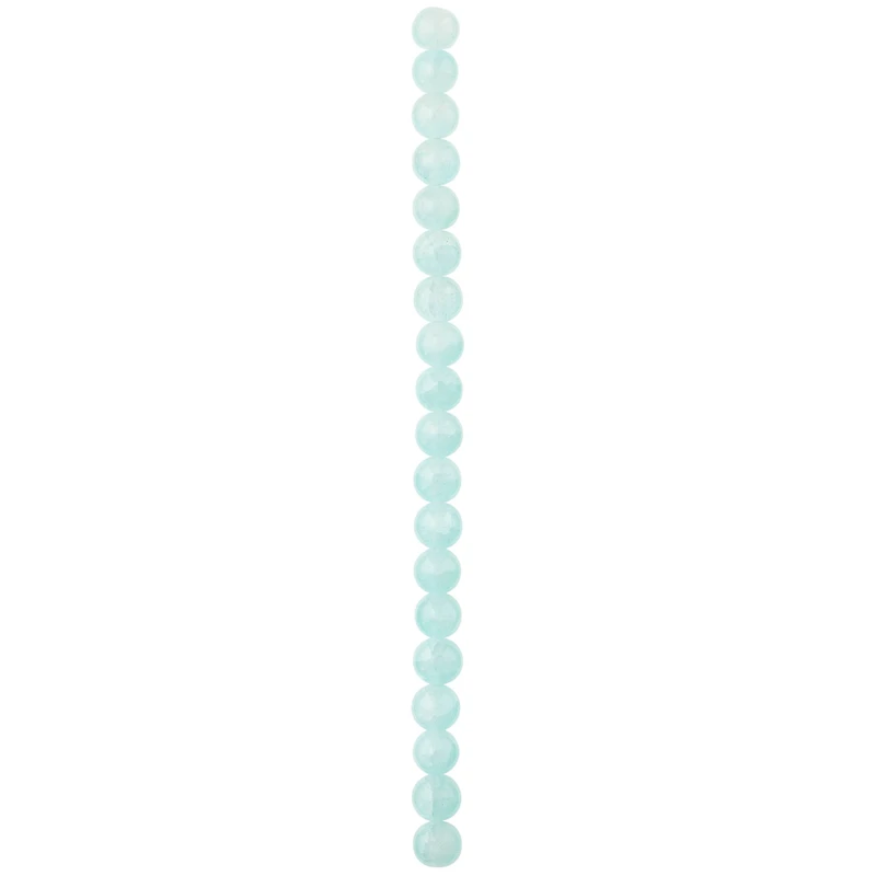 Aqua Glass Round Beads, 10mm by Bead Landing™