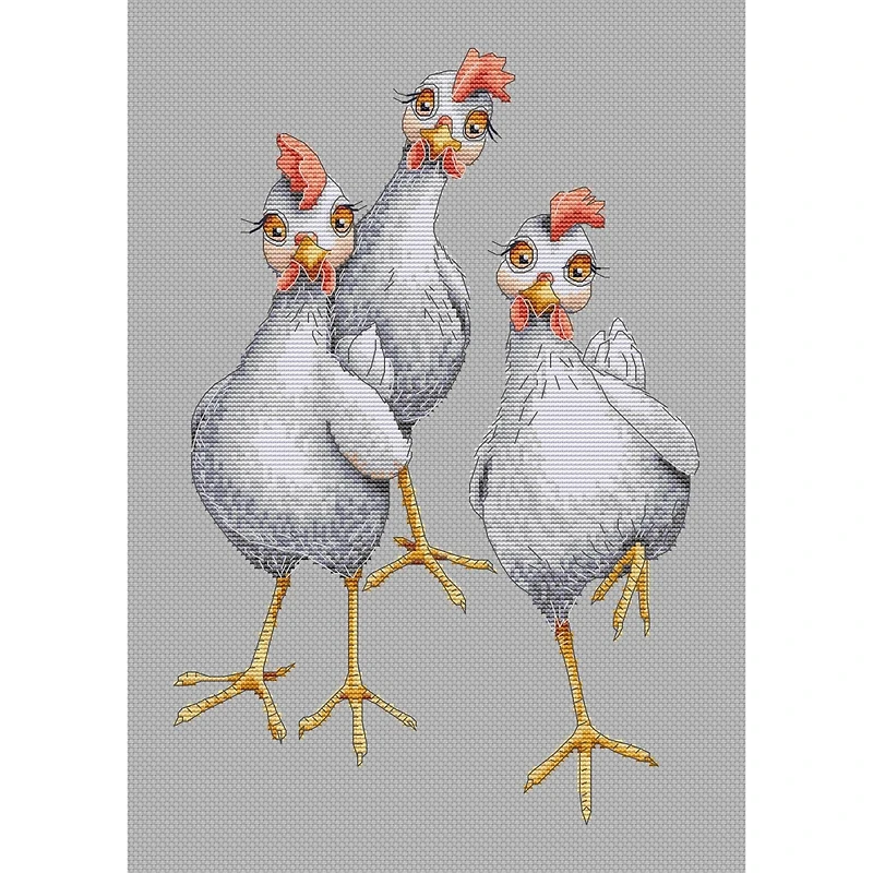 Luca-S My Chickens Counted Cross-Stitch Kit