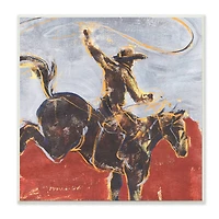 Stupell Industries Rustic Western Cowboy Wild Horse Lasso, 12" x 12"