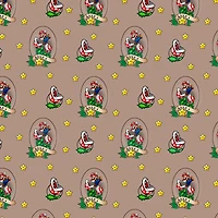 Nintendo® Super Mario Brown Lucky Mario Cotton Fabric