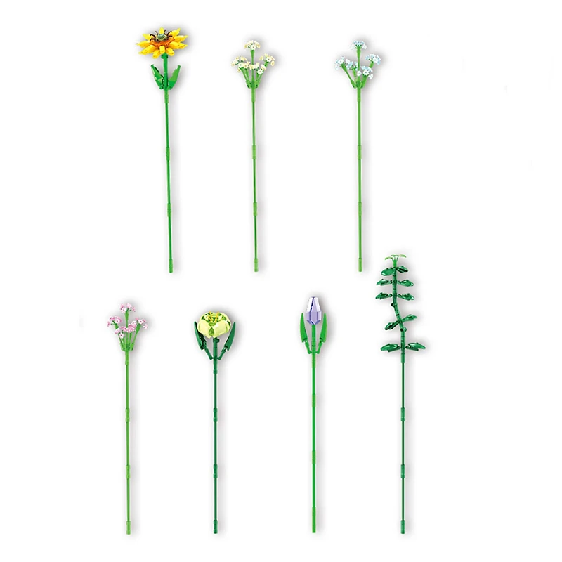 Contixo BK04 Sunflower Bouquet Floral Collection Building Block Set