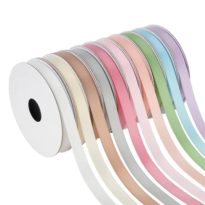 3/8" x 2yd. Pastel Colors Satin Value Pack Ribbon by Celebrate It®