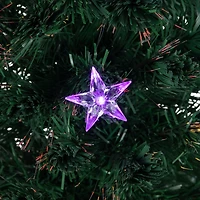 3ft. Pre-Lit Fiber Optic Artificial Christmas Tree with Stars