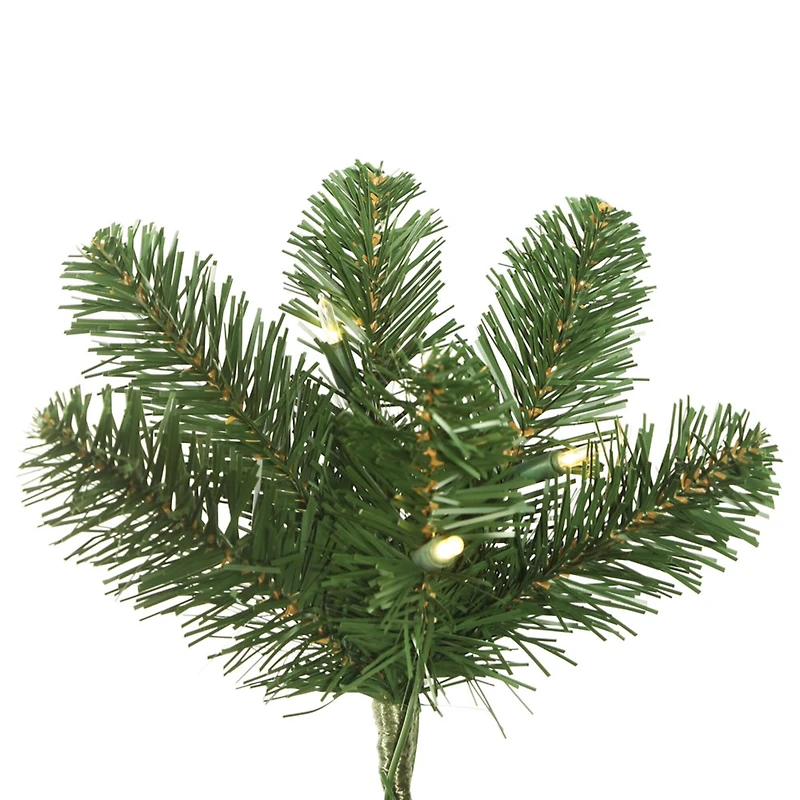 9ft. Pre-Lit Oregon Fir Artificial Christmas Tree, Warm White LED Lights