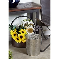 CosmoLiving by Cosmopolitan Silver Metal Contemporary Small Waste Bin