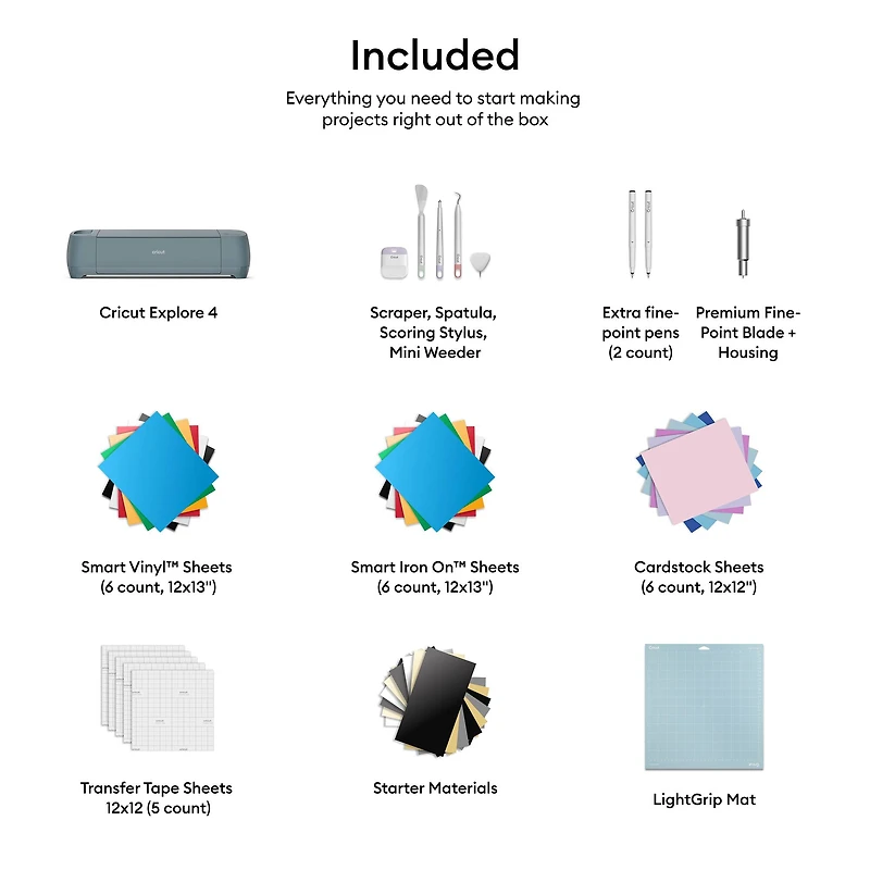Cricut Explore® 4 in Sage & Essentials Bundle