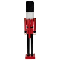 5ft. Commercial Red & Black Wooden Christmas Nutcracker Soldier